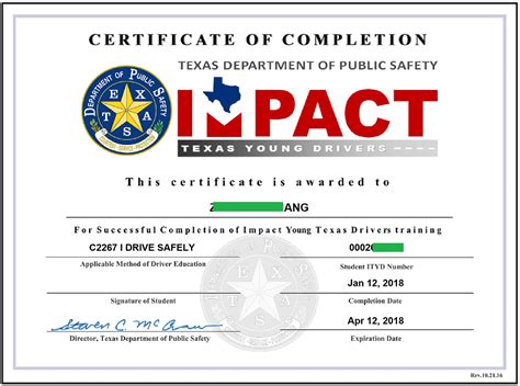 impact tx drivers license application